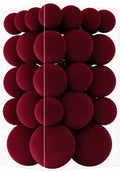 46Pcs Velvet Christmas Ball Ornaments Set - Flocked Shatterproof Christmas Tree Decorations Classic Hanging Ornaments with Rope for Xmas Wreath Holiday Home Decor (Multi-Size, Burgundy) by Unknown