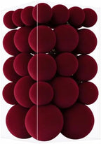 46Pcs Velvet Christmas Ball Ornaments Set - Flocked Shatterproof Christmas Tree Decorations Classic Hanging Ornaments with Rope for Xmas Wreath Holiday Home Decor (Multi-Size, Burgundy) by Unknown