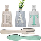 Jetec Cutting Board Eat Sign Set Wall Decor, Beige, Dark Gray, Gray White by Jetec