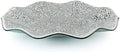 MDLUU Mosaic Centerpiece Tray, 11.6" Decorative Glass Plate, Home Decor Glass Bowl for Dining Room Table, Coffee Table, Gift (Silver) by MDLUU