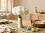Mandy's 12pcs Artificial Pure White Ball Chrysanthemum Flowers - Image 7
