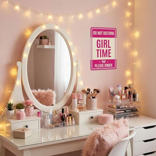 Do Not Disturb Sign, Pink Room Decor for Teen Girls, 8 x 12 Inch - Image 5