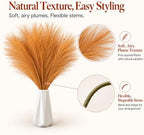 Mandy's 20 Stems Orange Silk Pampas Grass Bouquet - Image 4