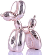 balloon dog sculpture modern home decor Collectible Figurines funky statues for bedroom trendy Animal living room decor Art resin decoration office standing deskdecor (11.8*11.8*4.7inch, pink) by XIAOMAGG
