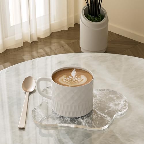 Acrylic Coaster Decorative Plates, Irregular Bar Drink Coaster,Perfect for Tabletop Protection and Accessories Display.（Fog） - Image 6