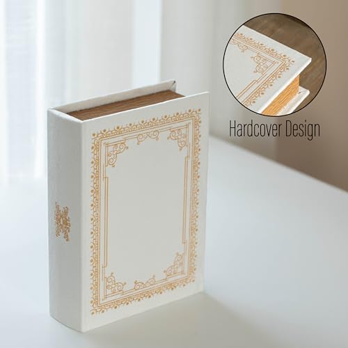 Decorative Vintage Book Shaped Trinket Storage Box - Paper White - Image 5