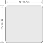 Dulles Glass 42 inch Square Glass Table Top - Image 3