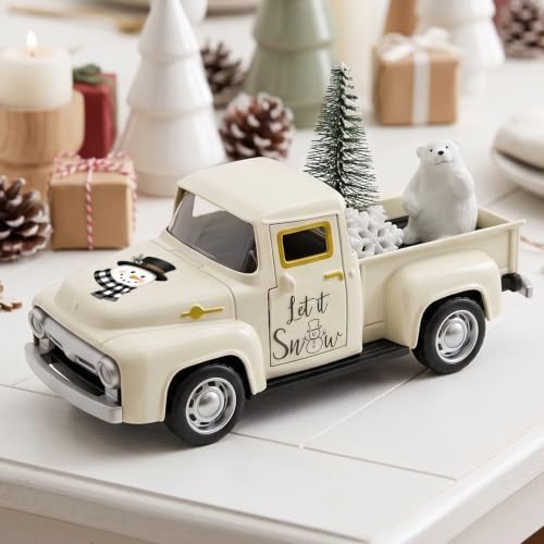 Christmas Truck Decor, Snowman Winter Tabletop Farmhouse Decorations - Image 2