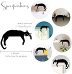 Home Decor Wooden Black Cat Decorations for Cat Lovers Cute Door Corner Decoration for House Living Room Office Desk - Image 3