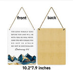 BELLOWDEER Inspirational Decor Deuteronomy 31:8 Christian Gifts Bible Verse Wall Art Scripture Wooden Hanging Sign for Modern Home Office Bathroom Bedroom Wall Art Decoration 8 x 10 Inches - Image 7