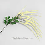 2Pcs Amaranthus Artificial Flower, 43" Faux Hanging Amaranthus Silk Cascading Floral Stems for Wedding Bouquet, Home Vase Decor, Bendable Stems Fake Hanging Plants (Beige) - Image 6
