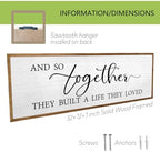And So Together They Built A Life They Loved Wall Decor 32"X12" Wood - Image 2