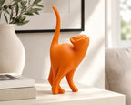 7 Inch Orange Proud Cat Statue - Image 6