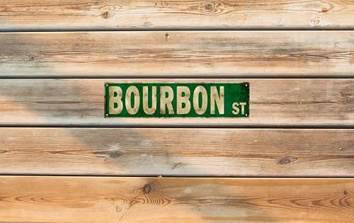 Bar Art Wall Decor Bourbon Decor Bourbon Street Sign Vintage Bourbon St Street Sign Rustic Metal Tin Sign Home Outdoor Art Wall Decor 4x16 Inch - Image 6