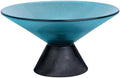Tapered Glass Decorative Bowl (Green), 9.8 Inches Handblown Glass Bowl with Modern Two-Tone Cone Shape,Decorative Fruit Bowl for Home Decor, Table Centerpiece, Kitchen Island, and Dining Decor by Unknown