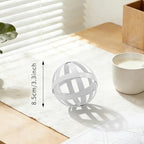 Kesywale 3.3 Inch Decorative Spheres Set of 3, Metal Band Decorative Balls Orbs Metal Spheres Home Decor Accents Dining Table Centerpieces for Living Room Bedroom Kitchen Office Coffee Table (White) - Image 2