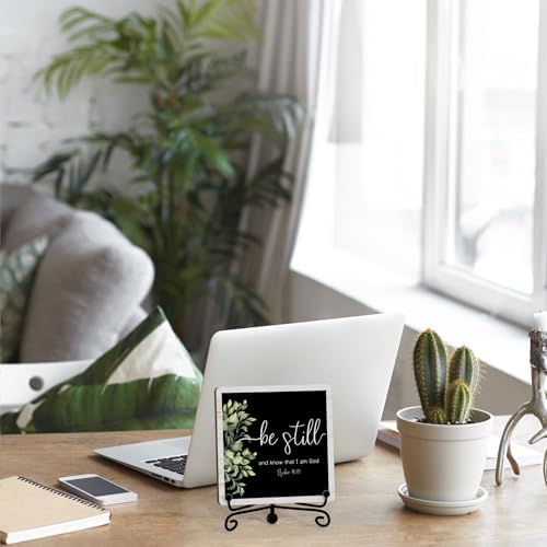 Home Decor, Farmhouse Be Still And Know That I Am God Shelf Decor For Living Room, Christian Gifts For Women Men, Entryway Tv Stand Fireplace Mantle Coffee Table Decoration (Still-11) - Image 5