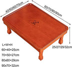 Multifunctional Square Folding Coffee Table, Hand-Painted Wooden Korean Style - Image 3