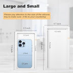 Silicone Bathroom Vanity Tray Dish Soap Holder Sink Organizer, White - Image 5