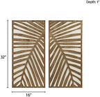 Madison Park Wall Décor for Living Room - Birch Palms Botanical Two-Tone, Home Accent Modern Kitchen Dining Decoration, Ready to Hang 2-Piece Wood Panel Set for Bedroom, 16"W x 32"H, Dark Palm - Image 6