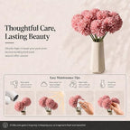 Mandy's 12pcs Artificial Dusty Pink Ball Chrysanthemum Flowers - Image 6