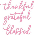 3 Pieces Thankful Grateful Blessed Letter Sign Metal Wall Decor by ESTART
