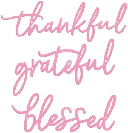 3 Pieces Thankful Grateful Blessed Letter Sign Metal Wall Decor by ESTART