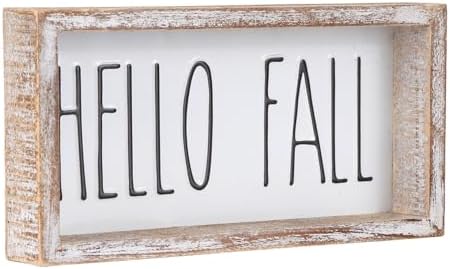 Hello Fall Sign for Table, Cute Fall Decor for Home by Linkwell