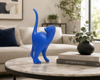 7 Inch Blue Proud Cat Statue - Image 4