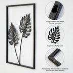 4PCS Black Metal Wall Art Frame Decor for Livingroom, Ginkgo Theme, 15.7x11 - Image 6