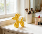 4 Inch Glossy Yellow Balloon Dog Sculpture - Image 5