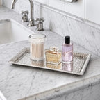 Monarch Abode Decorative Tray – 16-Inch Hand Hammered Nickel Finish Metal Bathroom Tray Countertop, Vanity Trays Organizer, Perfume Plate for Dresser, Kitchen Countertop Large Fruit Platter - Image 6