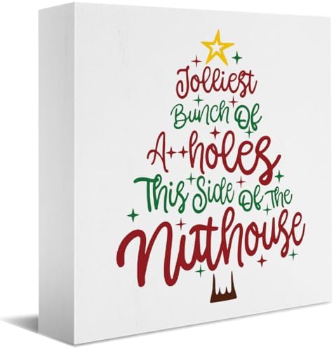 Christmas Vacation Decorations, Christmas Holiday Decor for Home, Funny Xmas Vacation Movie Gifts, Merry Xmas Holiday Decorations for Table 5 x 5 inches by YUANHAO