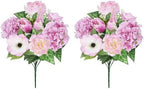 2 Pcs 18Inch Cemetery Flowers for Grave Fake Peonies by Unknown