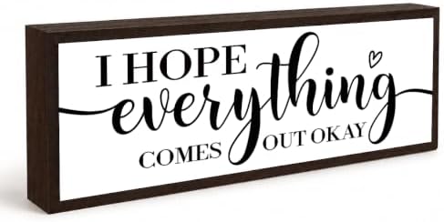 Bathroom Wood Decor Sign, Funny Farmhouse Bathroom Wall Decor, Inspirational Bathrooms Wooden Sign, Rustic Solid Wood Bathrooms Wall Signs, Decorative Gift for Home Restroom 9.5x3.1 Inches by Unknown