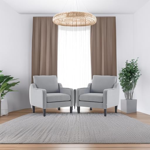 VINGLI Modern Accent Chairs Set of 2, Upholstered Sofa Chair Reading Chair - Image 6
