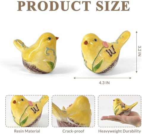 Bird Figurines for Shelf Decor, Resin Animal Figurines for Home - Image 3