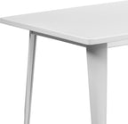 Flash Furniture Charis Commercial Grade 31.5" x 63" Rectangular White Metal - Image 5