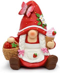Strawberry Decor Gnome Figurine 6 Inch Cute Garden Decor Gifts by AllaboutGnomesDecor