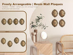 Stylor Vintage HOME Sign Gallery Wall Decor - Letters with Gold Frame Wall Sculpture, Antique Victoria Hanging Decor for Home Entryway, Oval Baroque Family Living Room Art - Image 4