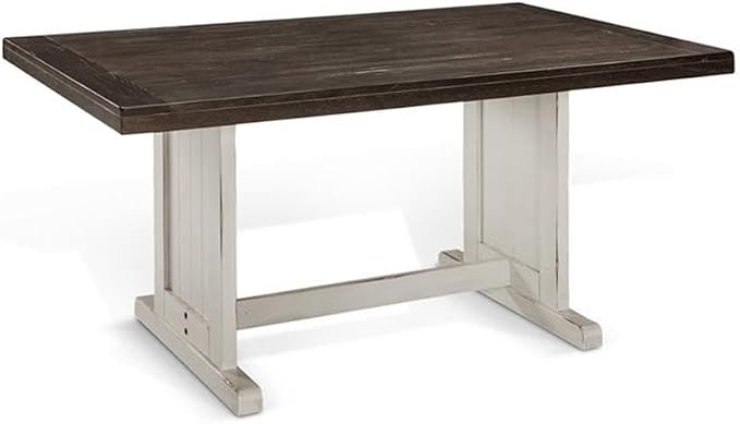 Pemberly Row Wood Breakfast Nook Set, Off White and Dark Brown Finish, Mahogany - Image 5