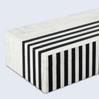 Handicrafts Home Black White Remote Control Box with Lid,10x4.5x2.5 In - Image 5