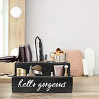 Unistyle Hair Blow Dryer Holder Black Curling Iron Holder Countertop, Hair Tools & Styling Supplies Organizer Flat ,Bathroom Counter Organizer for Accessories, Makeup, Toiletries Storage - Image 7