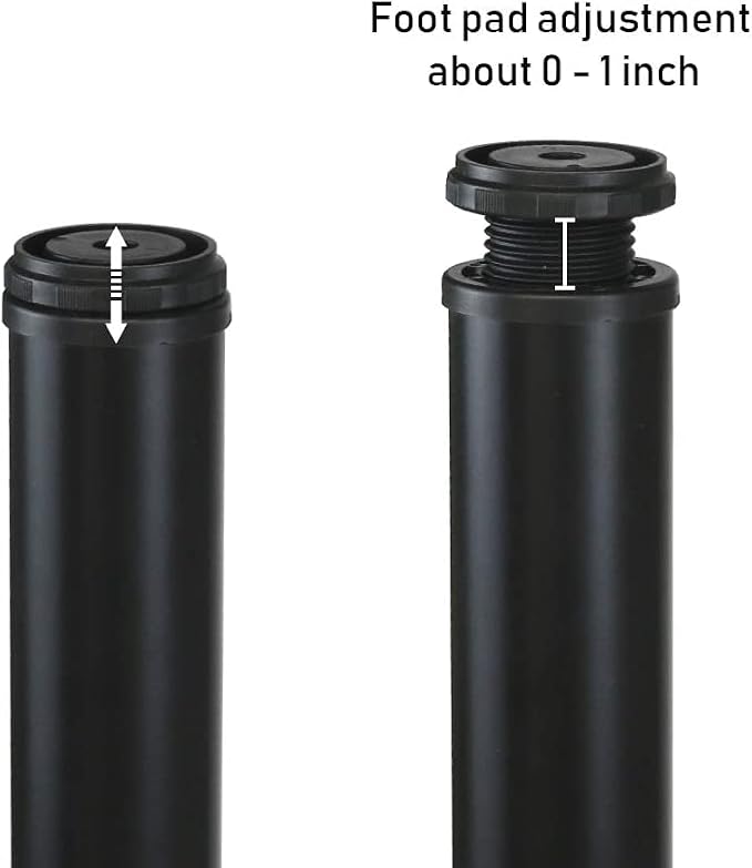 QLLY 22 inch Adjustable Metal Desk Legs, Heavy Duty Furniture Table Legs - Image 3