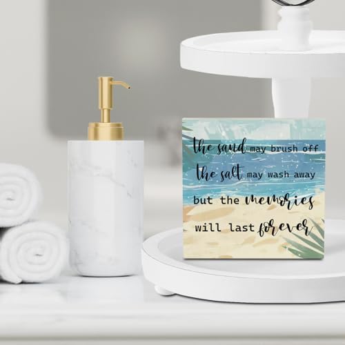 Coastal Room Decor Beach Decorations for Home Summer Decorations Wooden Box Sign for Home Office Farmhouse Table Shelf - Image 6