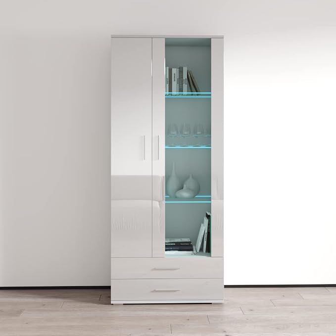 Meble Furniture Soho S6 2D2S Modern Freestanding Bookcase — Customizable by MebleFurniture