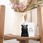 Funny Bear Bathroom Decor - Hello Sweet Cheeks Bear Bathroom Decor, Rustic Farmhouse Wooden Sign, 5 X 5 Inches - Image 5