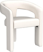 Modern Chenille Barrel Dining Chair Upholstered Fabric Dining Room Chair - Image 4