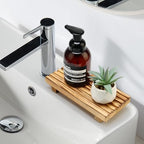 Small Wood Pedestal Stand for Bathroom Tray Kitchen Sink Counter Decor Tray - Image 2