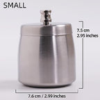 Small Ashtray with Lid for Cigarette, Stainless Steel Smokeless Odorless Windproof Ashtrays for Home Office Tabletop Outside Patio Outdoor Balcony(2.99"x2.68"x2.95") - Image 2
